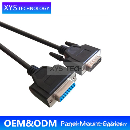 XYS TECH DB15 male to DB15 female Internal Panel Mount Cable/